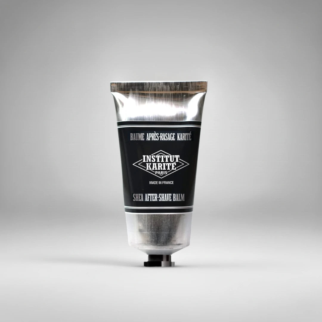 Baume après-rasage hydratant Institut Karité Paris, un soin apaisant au beurre de karité pour homme. Sa texture onctueuse répare la peau après le feu du rasoir.
