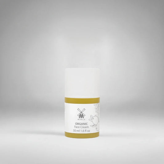 Crème pour le visage Mühle Organic (50 ml) présentée dans son flacon pompe protecteur. Un soin naturel certifié pour hydrater et nourrir la peau au quotidien.