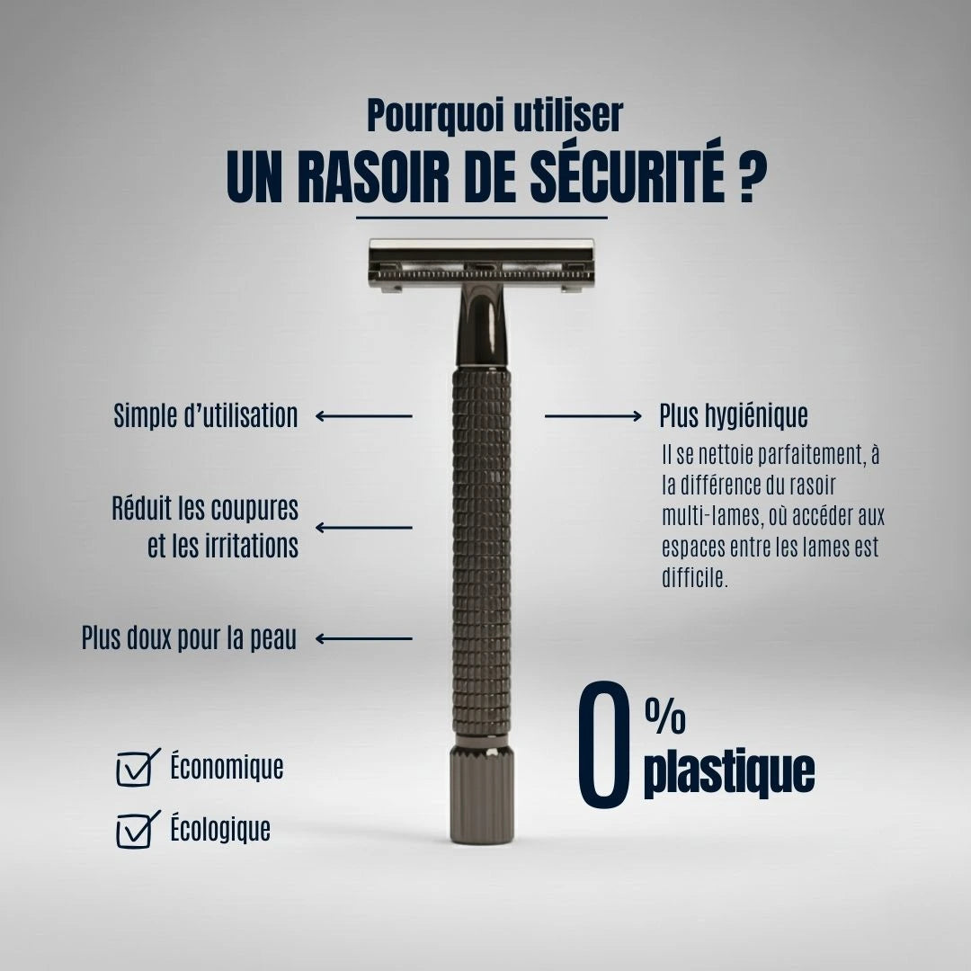 Découvrez pourquoi passer au rasoir de sécurité : une solution 0% plastique, économique et écologique pour un rasage doux sans irritations. Idéal pour une peau nette et saine