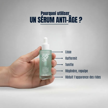 Maximisez votre routine avec le sérum anti-âge : un concentré de puissance qui lisse, tonifie et repulpe la peau en profondeur pour un effet régénérant et anti-rides immédiat.
