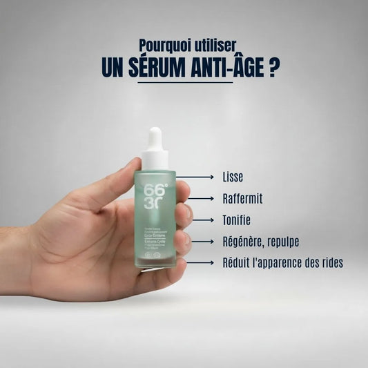 Maximisez votre routine avec le sérum anti-âge : un concentré de puissance qui lisse, tonifie et repulpe la peau en profondeur pour un effet régénérant et anti-rides immédiat.